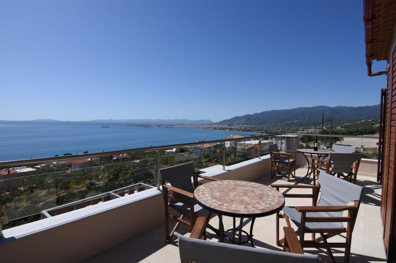 Villa Dafni - Infinite Sea Vistas With Private Pool Kalamata Luaran gambar