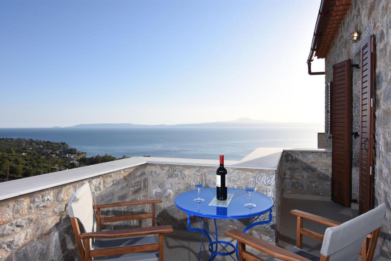 Villa Dafni - Infinite Sea Vistas With Private Pool Kalamata Luaran gambar