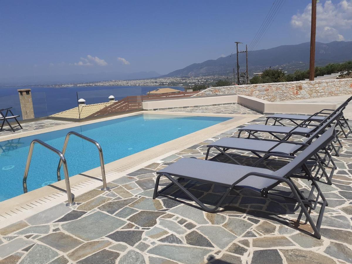 Villa Dafni - Infinite Sea Vistas With Private Pool Kalamata Luaran gambar